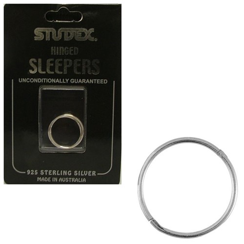 X-Large Plain Sleepers 18mm Sterling Silver (925)